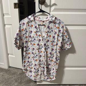 Pilcro Embroidered Collared Blouse XS